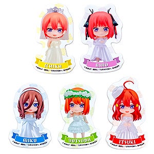 五等分の花嫁∽ ねんどろいどぷらす ダイカットステッカー 中野一花/中野二乃/中野三玖/中野四葉/中野五月 5種セット
