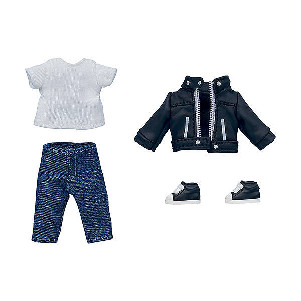 黏土娃 服裝套組 皮衣夾克（黑色）