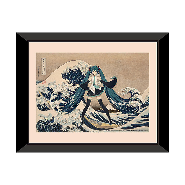 葛飾北斎×初音ミク　複製原画　冨嶽三十六景　神奈川沖浪裏