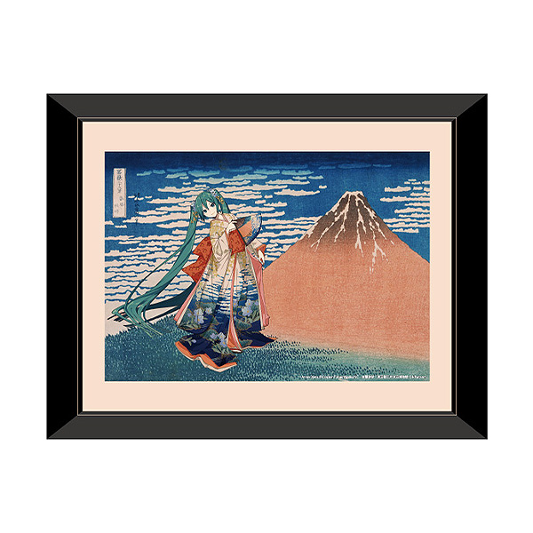 葛飾北斎×初音ミク　複製原画　冨嶽三十六景　凱風快晴