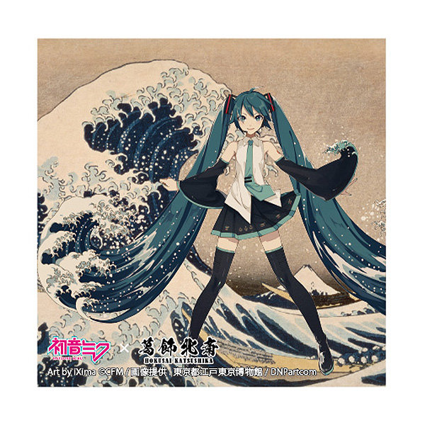 初音ミク×葛飾北斎　iXima　ステッカー　神奈川沖波裏