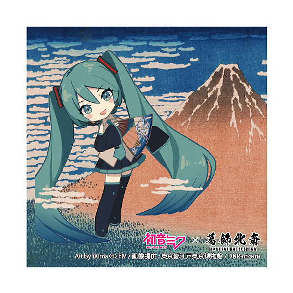 初音ミク×葛飾北斎　iXima　ステッカー　凱風快晴　ミニキャラ