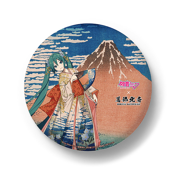 初音ミク×葛飾北斎　iXima　ビッグ缶バッジ　凱風快晴