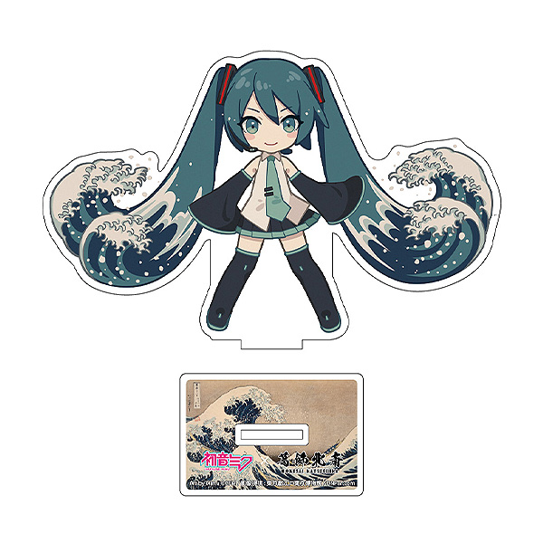 初音ミク×葛飾北斎　iXima　ダイカットアクリルスタンド　神奈川沖波裏　ミニキャラ